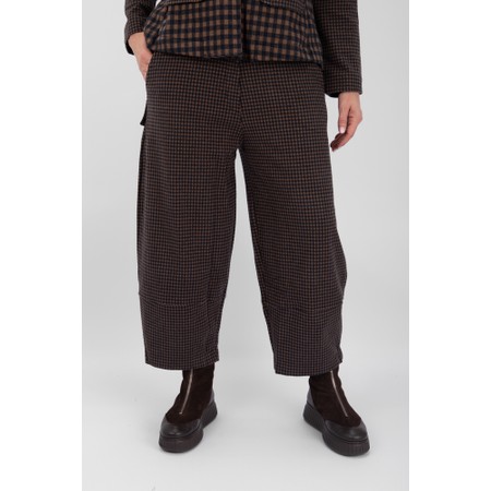 Mama B Bimira Mix Check Balloon Trouser - Blue