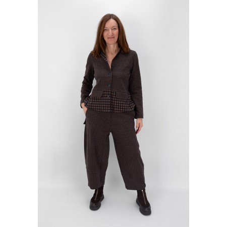 Mama B Bimira Mix Check Balloon Trouser - Blue