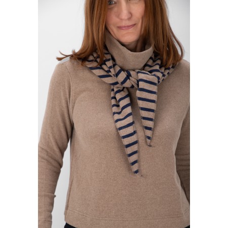 Mama B Tippy Alpaca Wide Stripe Triangle Scarf - Multicoloured