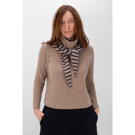 Mama B Tippy Alpaca Wide Stripe Triangle Scarf - Multicoloured