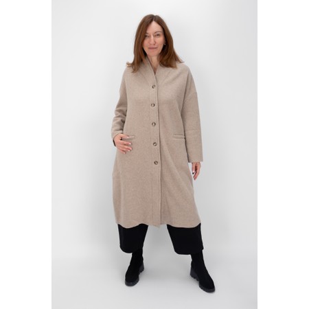 Mama B Azimut Cachemire Oversized Long Coat - Beige