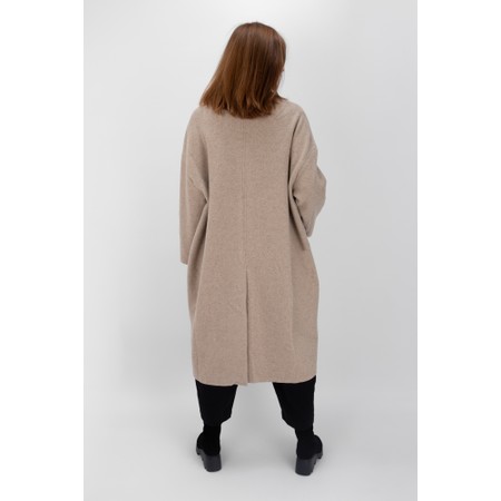 Mama B Azimut Cachemire Oversized Long Coat - Beige