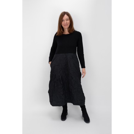 Mama B Tima Contrast Crush Dress - Black