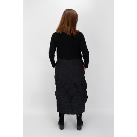 Mama B Tima Contrast Crush Dress - Black