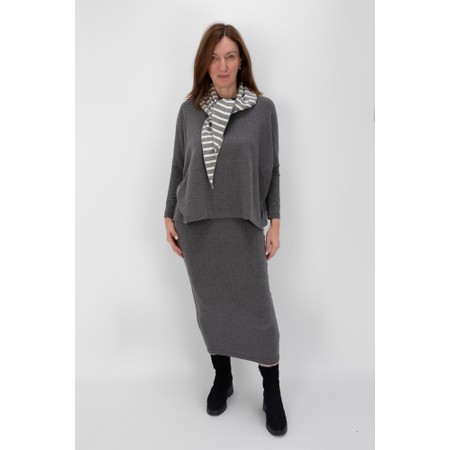 Mama B Lilla U Grigio Plain Fleece Skirt - Grey