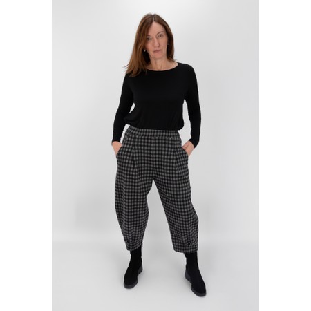 Mama B Bianco JQ Grigio Check Jacquard Trouser - Grey