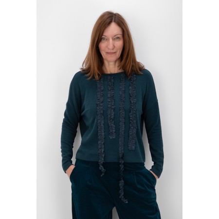 Mama B Isobel Atlantic Tring Frill Top - Blue