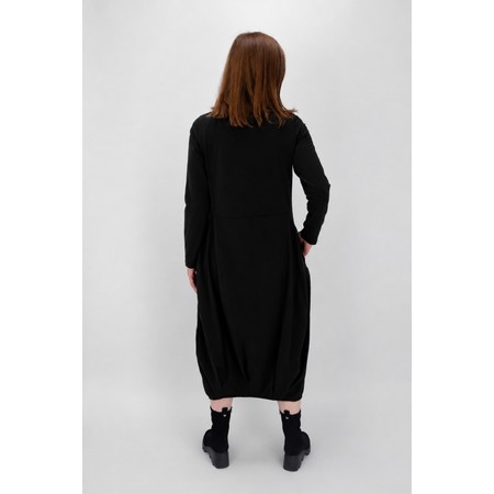 Mama B Tua Nero Contrast Panel Crush Dress - Black