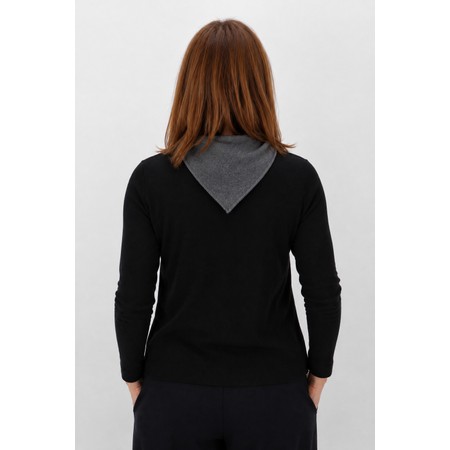 Mama B Tippy Grigio Plain Triangle Scarf - Grey