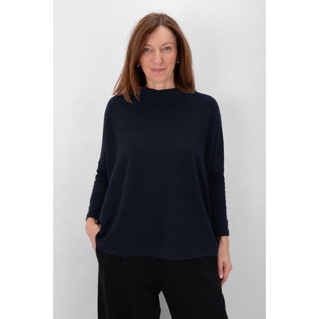 Mama B Spino U Notte Relaxed Plain Fleece Top - Blue