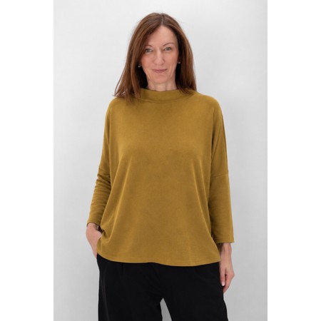 Mama B Spino U Relaxed Plain Fleece Top - Brown