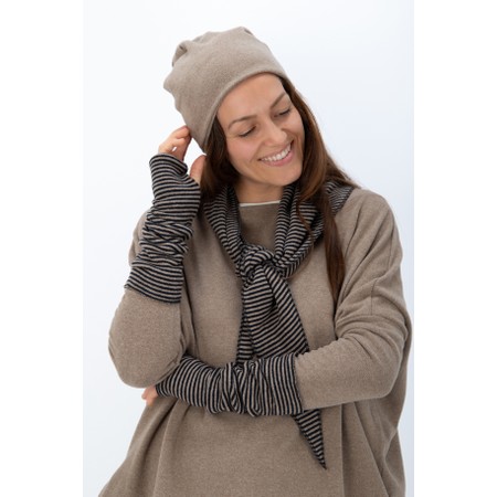 Mama B Kaki U Alpaca Plain Fleece Hat - Beige