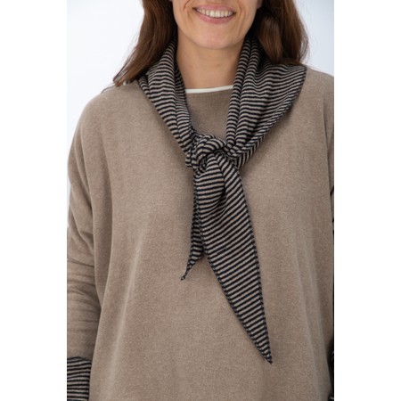 Mama B Tippy Alpaca Micro Stripe Triangle Scarf - Multicoloured