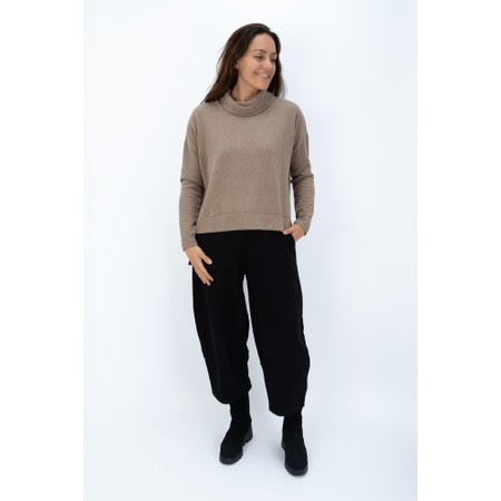 Mama B Moyet Alpaca Plain Fleece Jumper - Beige