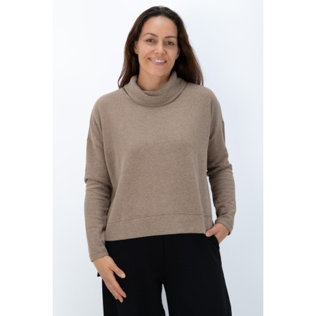Mama B Moyet Alpaca Plain Fleece Jumper - Beige