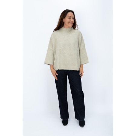Chalk Vicki Cotton Fluffy Oyester Jumper - Beige