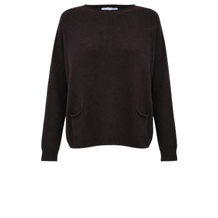 Amazing Woman Jodie Front Pocket Supersoft Knit Jumper - Brown