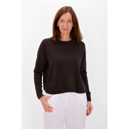 Amazing Woman Jodie Front Pocket Supersoft Knit Jumper - Brown