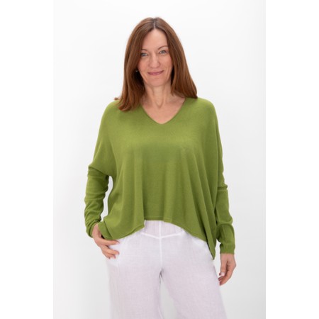 Amazing Woman Mika Boxy Mojito Green Fine Knit Jumper - Green