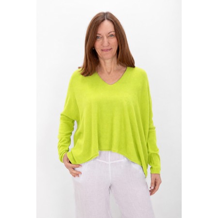 Amazing Woman Mika Zest Boxy Fine Knit Jumper - Green