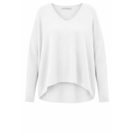 Amazing Woman Mika White Boxy  Fine Knit Jumper - White