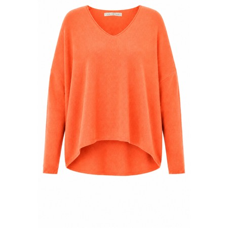Amazing Woman Mika Boxy Summer Orange Fine Knit Jumper - Orange