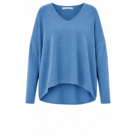 Amazing Woman Mika Boxy Summer Blue Fine Knit Jumper - Blue
