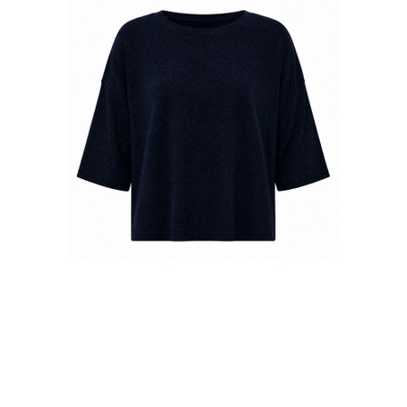 Thing Hannah Navy Soft Knit Rectangle Top - Blue