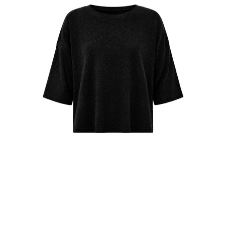 Thing Hannah Black Soft Knit Rectangle Top - Black