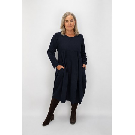 Thing Viktoria Navy Baby Cord Bubble Dress - Blue
