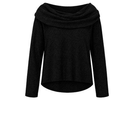 Thing Winona Black Bardot Soft Knit Top - Black