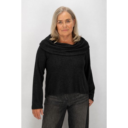 Thing Winona Black Bardot Soft Knit Top - Black