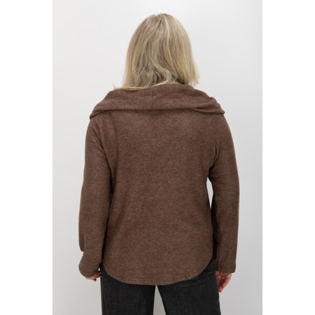 Thing Winona Cola Bardot Soft Knit Top - Brown