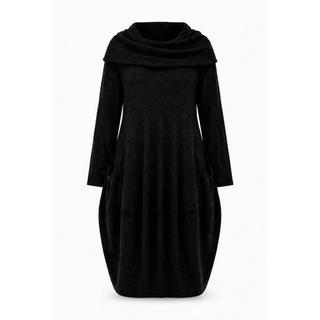 Thing Wren Black Soft Knit Bubble Dress - Black
