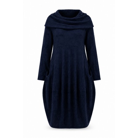 Thing Wren Navy Soft Knit Bubble Dress - Blue