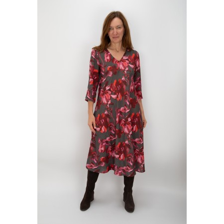 Masai Clothing Norelle Tibetan Red Print Dress - Red