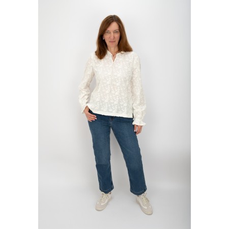 Masai Clothing Belise Jet Stream Embroidered Top - Off-White