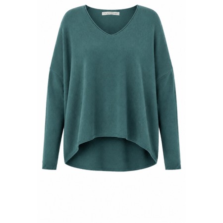 Amazing Woman Mika Boxy Petrol Fine Knit Jumper - Blue
