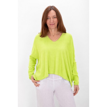 Amazing Woman Mika Pear Boxy Fine Knit Jumper - Green