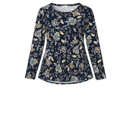 Masai Clothing Badisna Jersey Blue Print Top - Blue