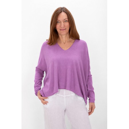Amazing Woman Mika Pansy Boxy  Fine Knit Jumper - Purple