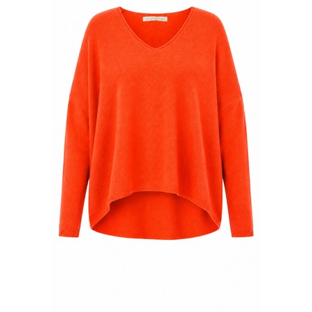 Amazing Woman Mika Boxy Orange Fine Knit Jumper - Orange