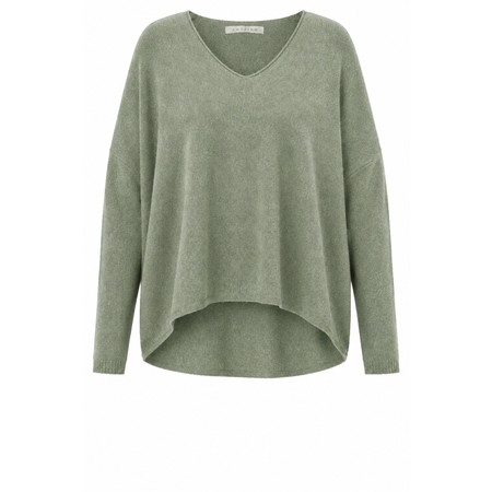 Amazing Woman Mika Olive Boxy Fine Knit Jumper - Green
