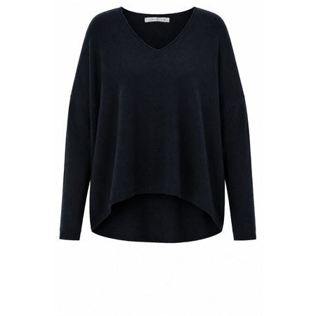 Amazing Woman Mika Boxy Navy Fine Knit Jumper - Blue