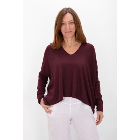 Amazing Woman Mika Boxy Mulberry Fine Knit Jumper - Purple