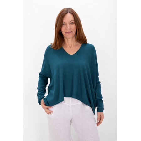 Amazing Woman Mika Boxy Laguna Fine Knit Jumper - Blue
