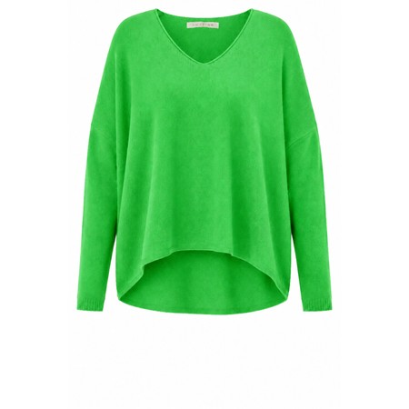 Amazing Woman Mika Grass Boxy  Fine Knit Jumper - Green