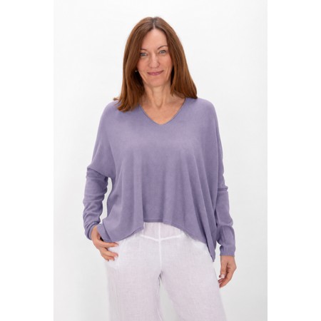 Amazing Woman Mika Frost Boxy  Fine Knit Jumper - Purple