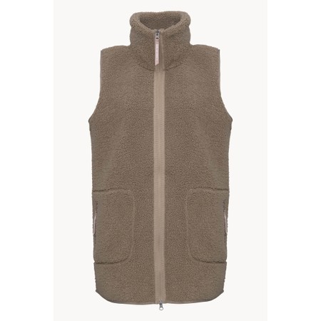 Ilse Jacobsen Bonded Pile Greige Gilet - Beige