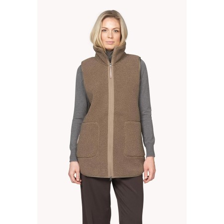 Ilse Jacobsen Bonded Pile Greige Gilet - Beige